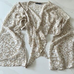 NASTY GAL SNAKE PRINT BLOUSE size 8